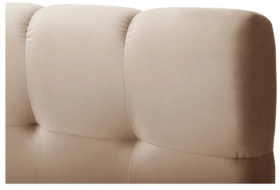 Világosbarna boxspring ágy tárolóhellyel 180x200 cm Bali – Cosmopolitan Design