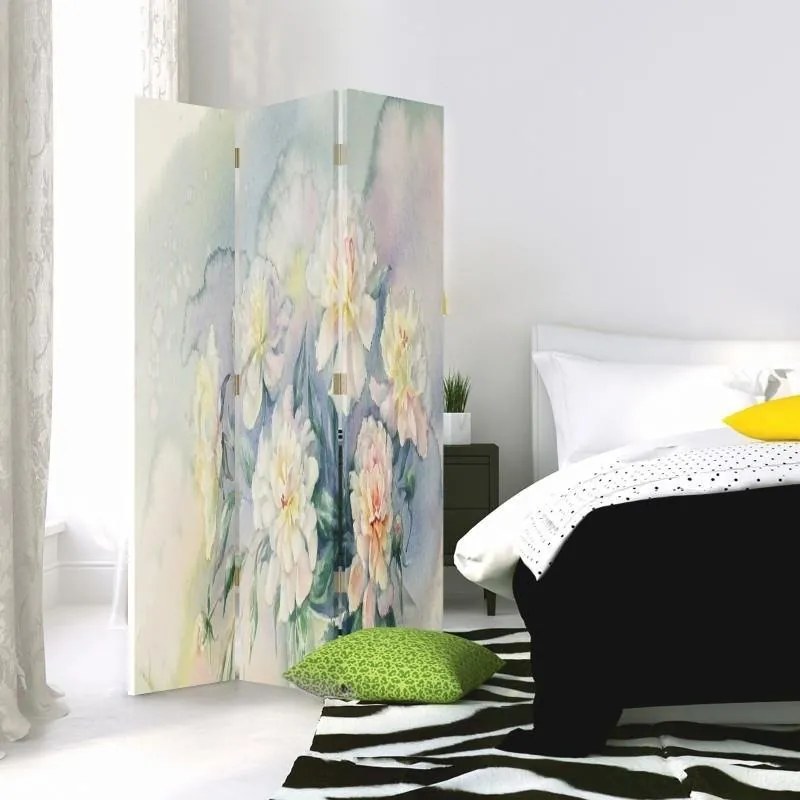 Gario Paraván Lágy pasztell virágok Méret: 180 x 170 cm, Kivitelezés: Klasszikus paraván