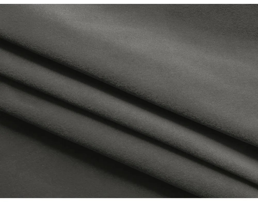 Sötétszürke kárpitozott ágyneműtartós franciaágy ágyráccsal 180x200 cm Kiana – Makamii