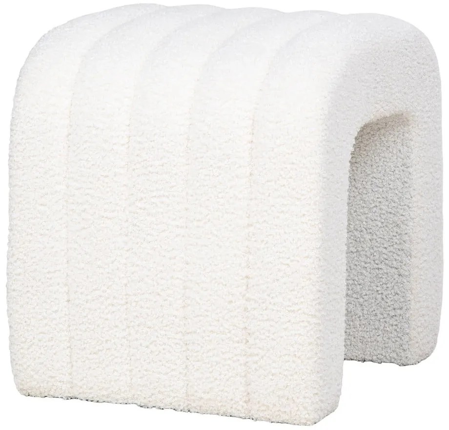 Fehér buklé puff Colma – House Nordic