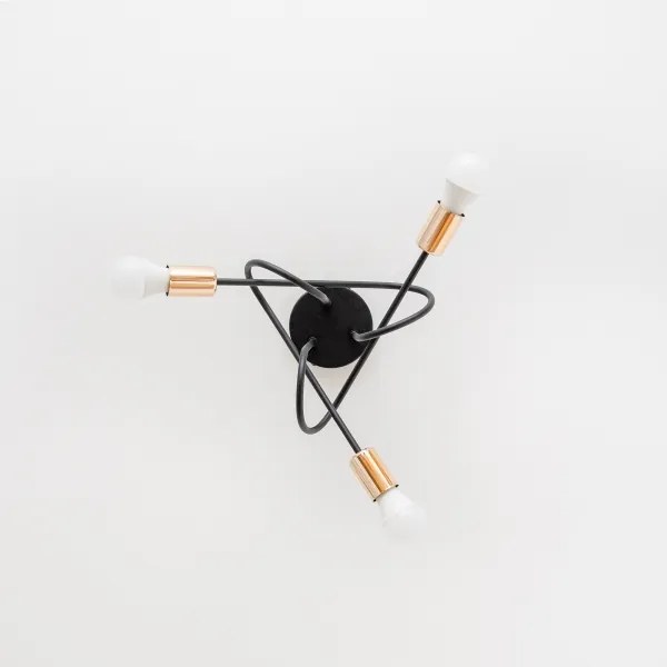 LED felületre szerelt csillár OXFORD 3xE27/15W/230V fekete