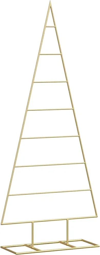 vidaXL Fém karácsonyfa állvánnyal Arany 125 cm Porszórt Acél