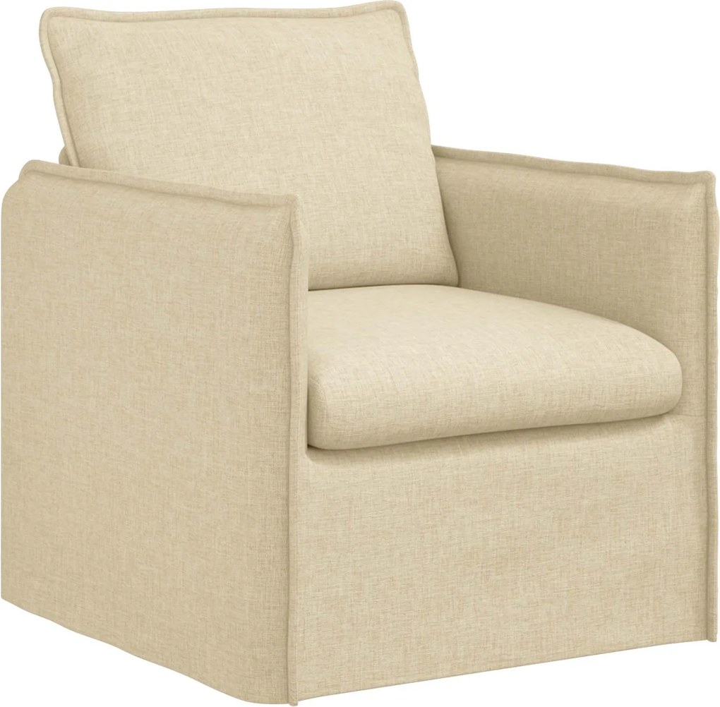 vidaXL Kanapé Krém 195 x 82 x 85 cm szövet