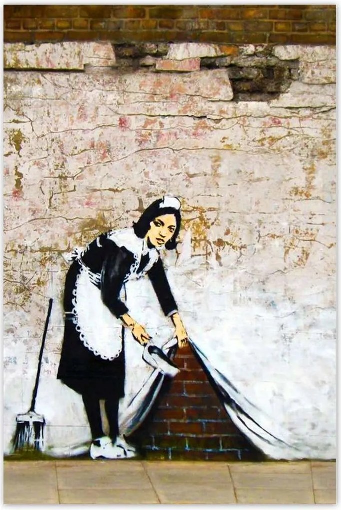 Poszterek 80x120 Banksy Takarítónő Grafiti