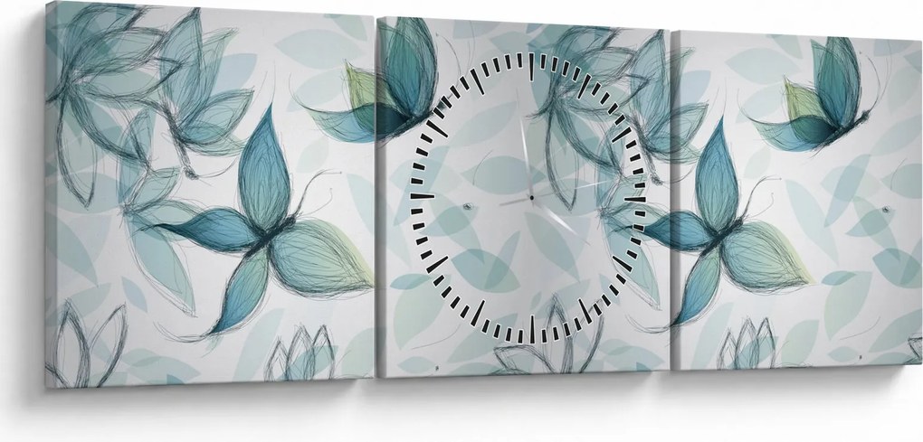 Kép - kék csokornyakkendő (órával) (90x30 cm)