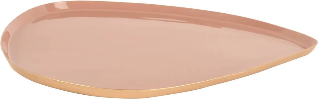 Tálca Parfümöknek, Kozmetikumoknak, Fém Tálca Rózsaszín 26 x 29,5 cm