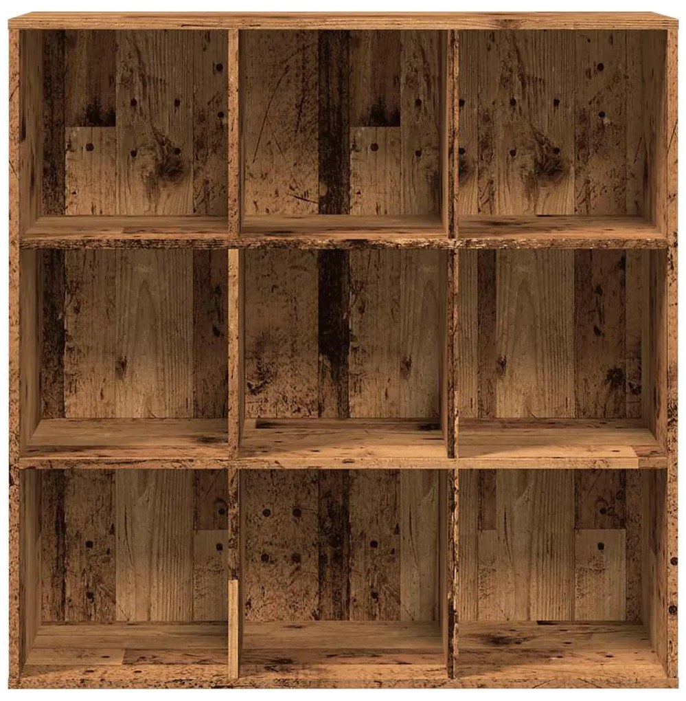 antik fa színű könyvszekrény 98 x 29 x 97,5 cm