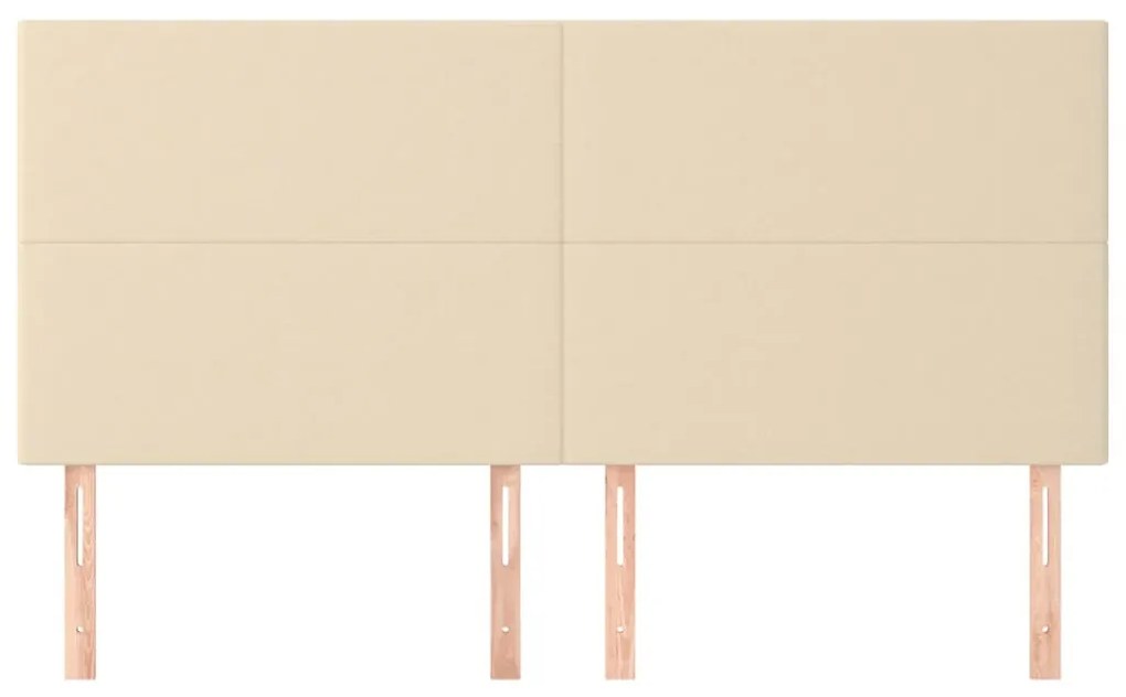 krémszínű szövet fejtámla 160x5x118/128 cm