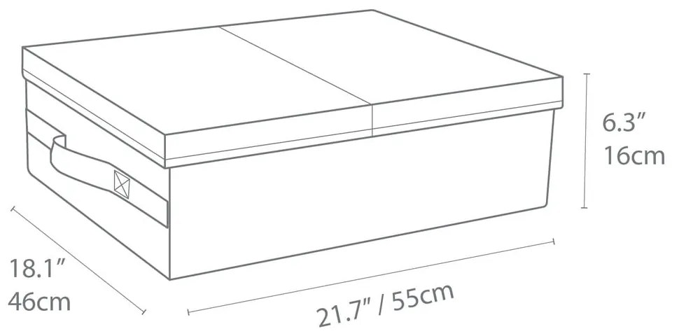 Underbed bézs tárolódoboz - Bigso Box of Sweden