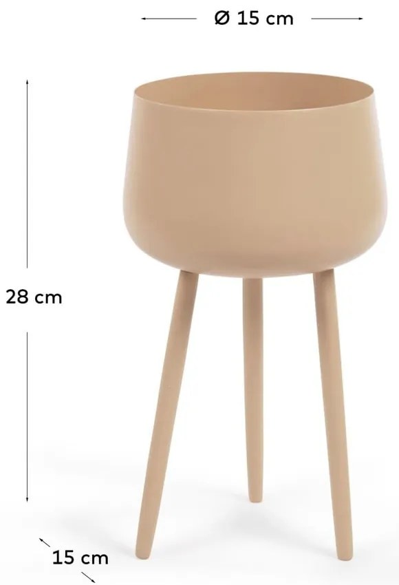 Fém virágtartó állvány ø 15 cm (magasság 28 cm) Apia – Kave Home