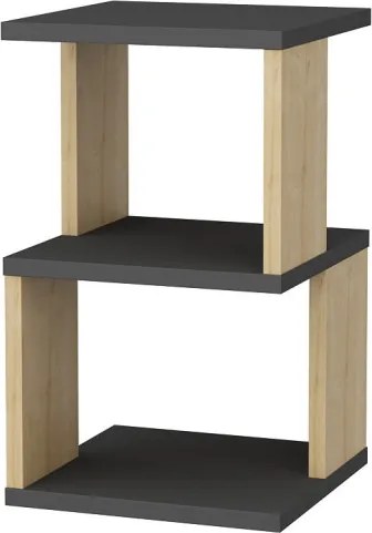 Carter éjjeliszekrény, antracit-tölgy, 29,6 cm
