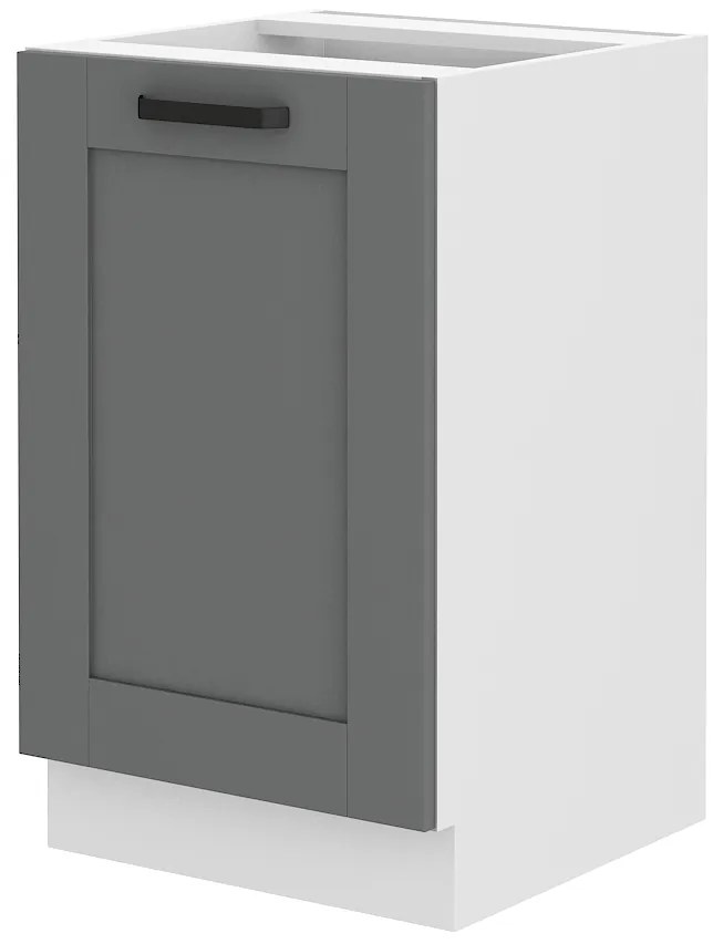 Alsó konyhaszekrény a mosogató alá Lucid 50 ZL 1F BB (dustgrey + fehér). 1045539