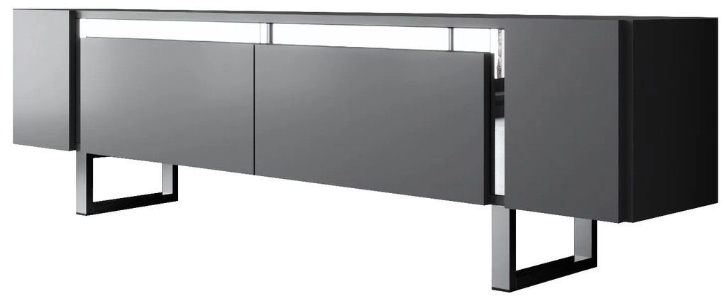 TV szekrény Yildiz - Anthracite, Silver