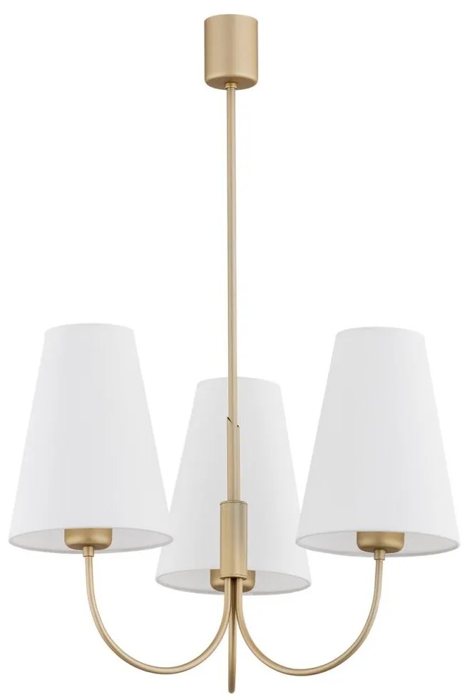 Argon 6267 - Csillár rúdon SAFIANO 3xE27/15W/230V arany