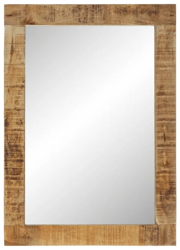 tömör mangófa és üveg tükör 70 x 50 cm