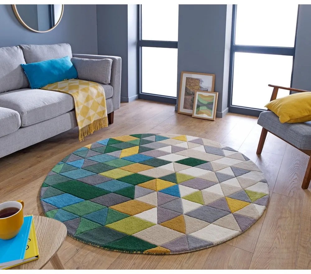 Prism gyapjú szőnyeg, ⌀ 160 cm - Flair Rugs