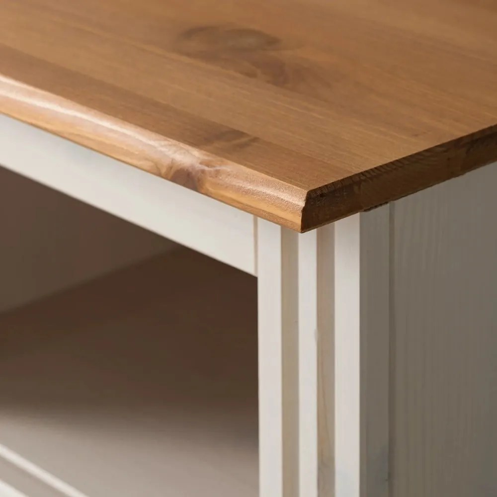 Íróasztal borovi fenyő asztallappal 50x140 cm Anita – Støraa