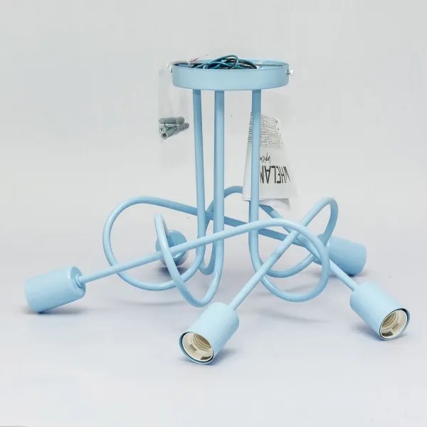 Felületre szerelhető mennyezeti csillár OXFORD 5xE27/15W/230V kék