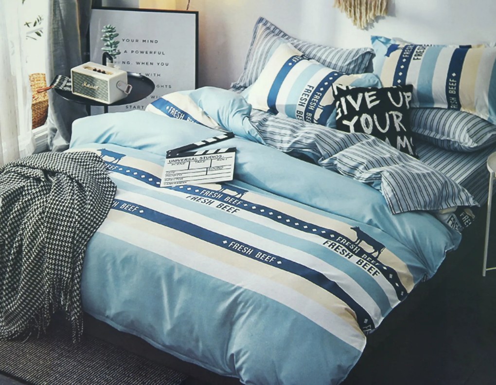 Pamut-szatén ágyneműhuzat 200x220 4 részes Ár