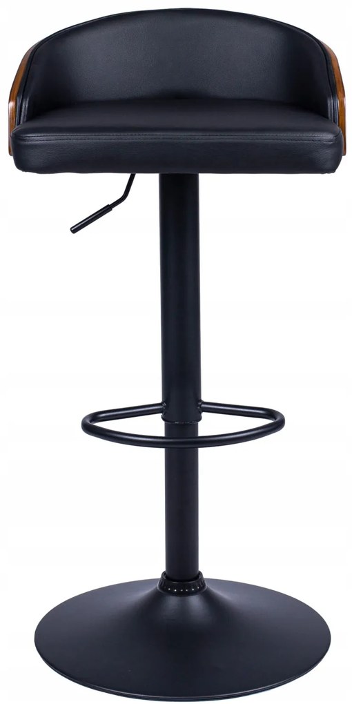 Elegáns Bárszék Fekete Eco-bőr Kárpittal. KANSAS