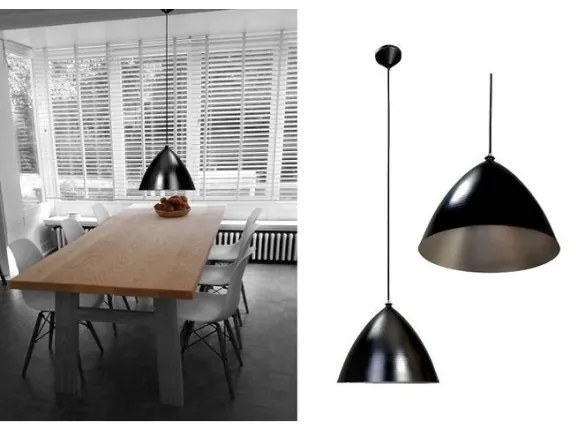 Searchlight 52555M - Csillár zsinóron 1xE27/60W/230V fekete