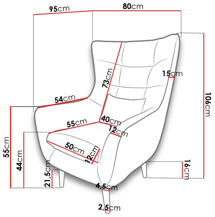 LEVI design pihenő fotel - bézs