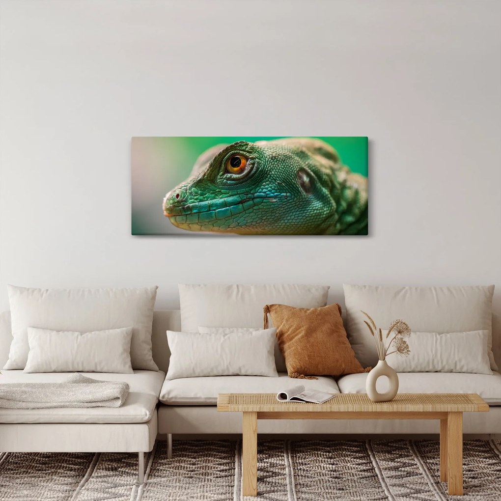 Részletes kép a gyíkról (120x50 cm)