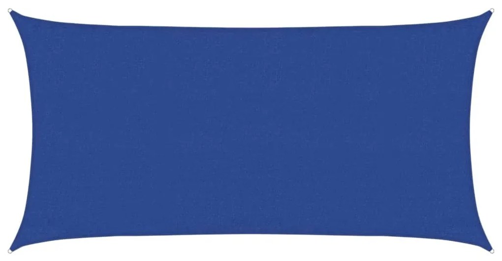 kék négyszögletű HDPE napvitorla 160 g/m² 3x6 m