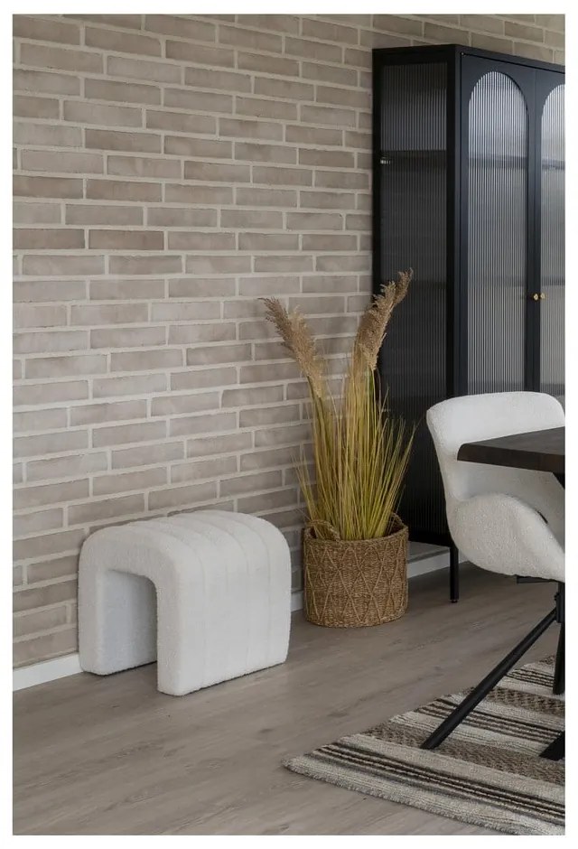 Fehér buklé puff Colma – House Nordic
