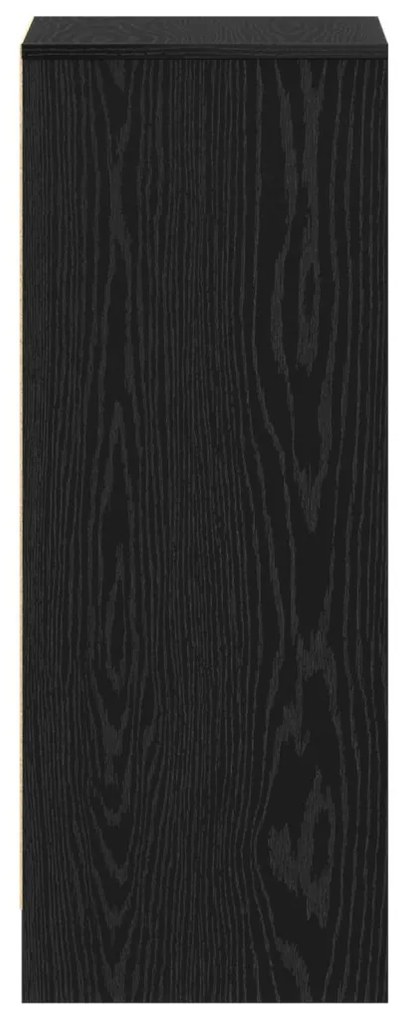 vidaXL Cipőtároló Fekete Tölgy 60x35x92 cm Műgyanta