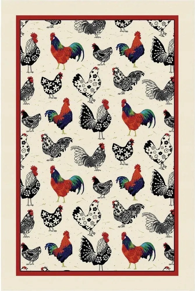 Konyhai törlőkendő 48x74 cm Rooster 022 Roo