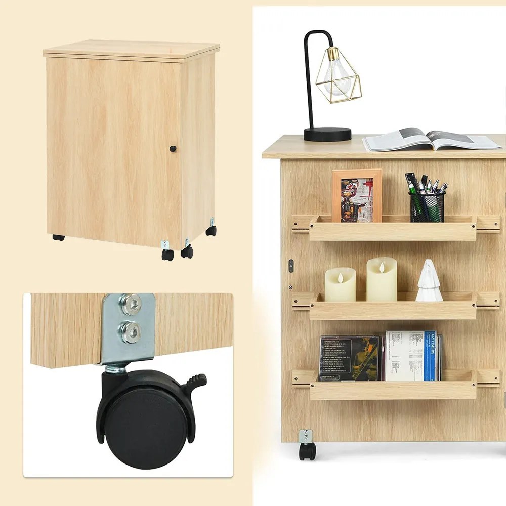 Varrógépasztal natúr