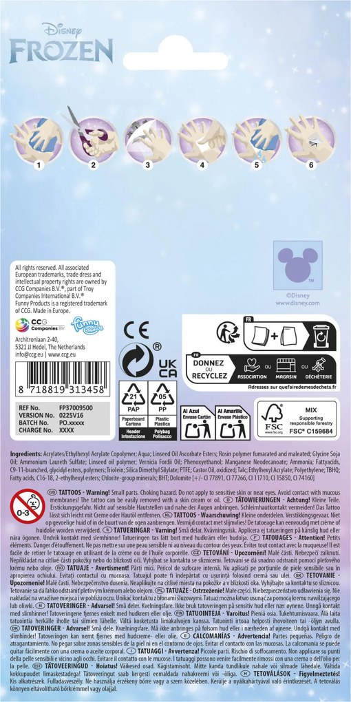 Disney Jégvarázs Adventure tetkó 12 db-os