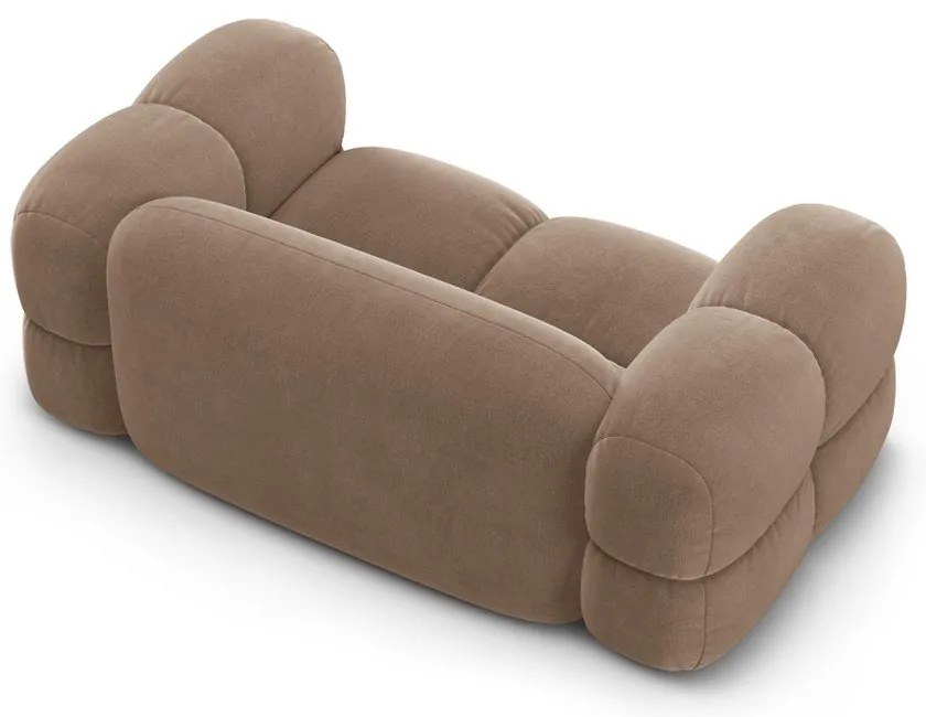 Barna bársony kanapé 180 cm Loretto – Cosmopolitan Design