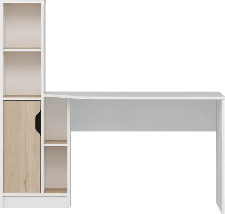 Viora íróasztal, fehér-dió, 150 cm