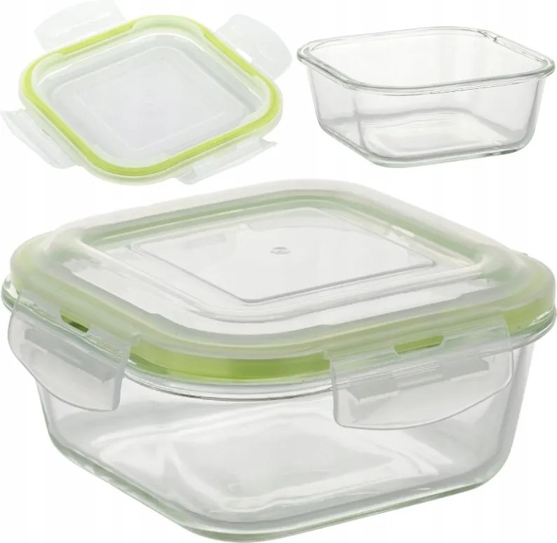 Üveg Ételtároló Doboz 2200ml Fedéllel Uzsonnás Doboz