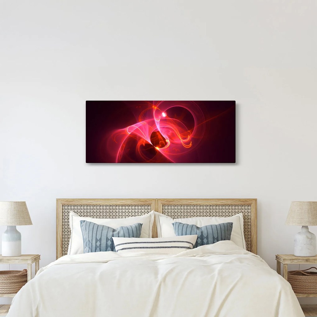 Modern rózsaszín absztrakció képe (120x50 cm)