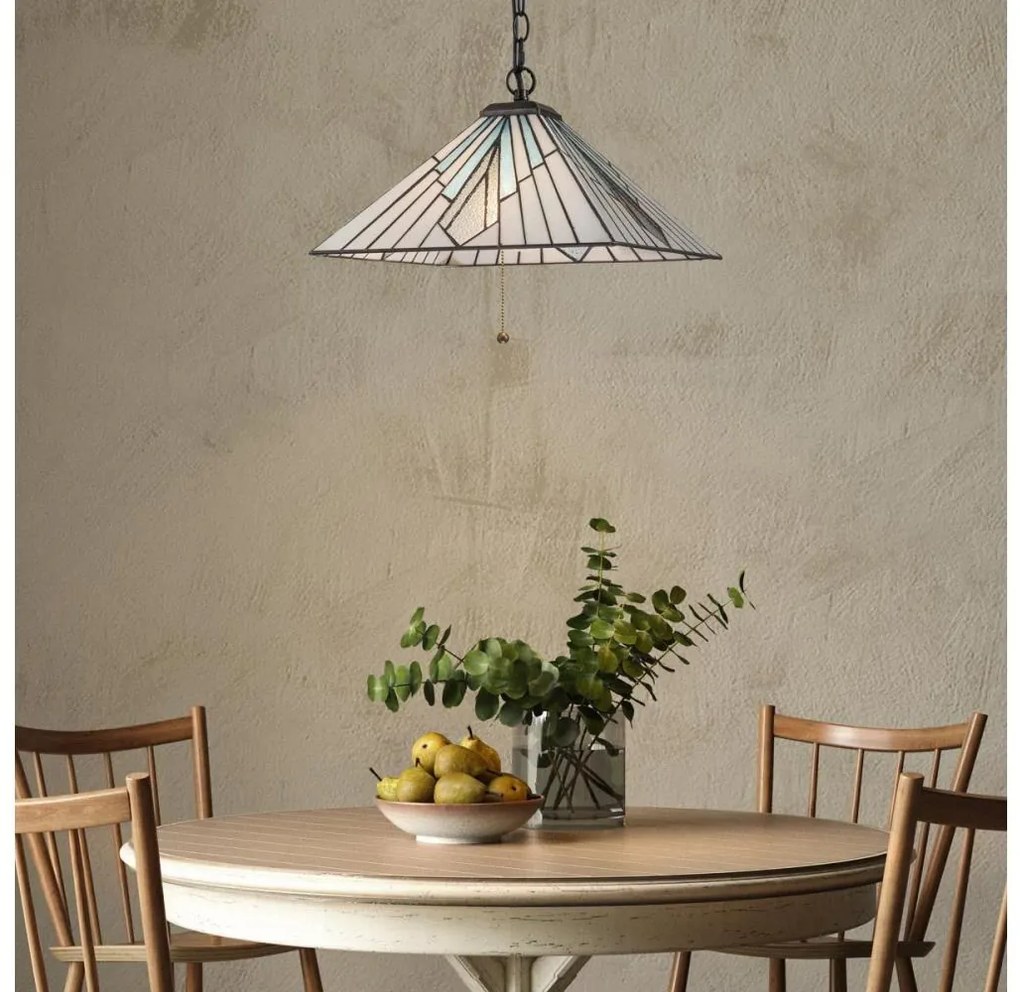 Elstead TF-ALDERLEY-P - Tiffany ALDERLEY láncos csillár 1xE27/60W/230V