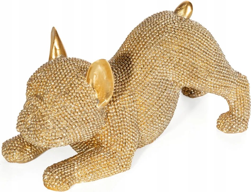 Dekorációs figura Eldo 19X8X9 Eurofirany arany bulldog kutya