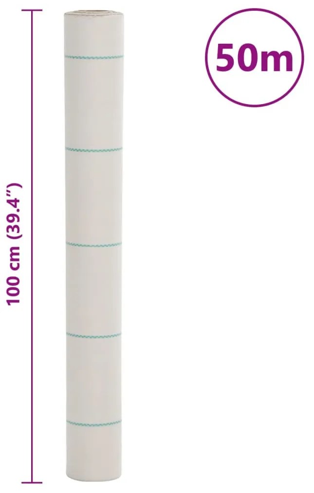 fehér PP talajtakaró membrán 1x50 m