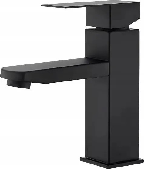 Mosdó Csaptelep Álló Csaptelep Szimpla Szögletes Fekete