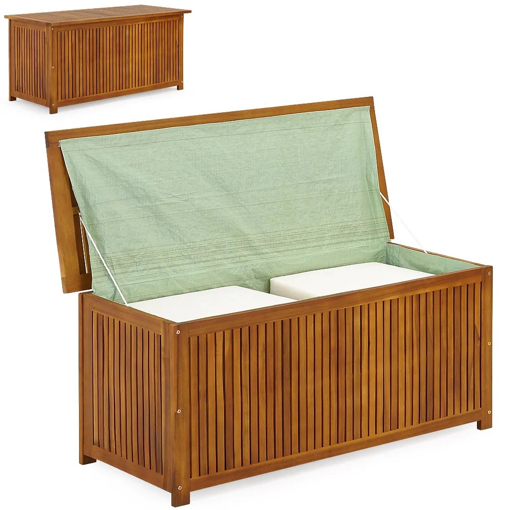 ACACIA fa tárolódoboz, 117x50x59cm, természetes barna Jurhan