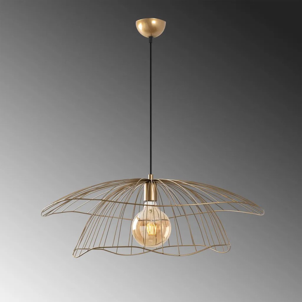 Mantar 6503-XL arany fém függőlámpa, Ø70 cm