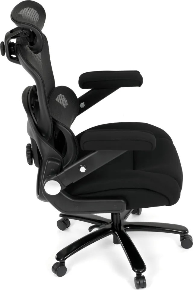 KA-N1313 fekete szövet irodai szék hinta mechanizmussal