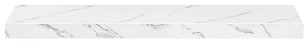 vidaXL Falpolc tárolóval 4 pcs Fehér márvány 80 x 23,5 x 4 cm Faanyag