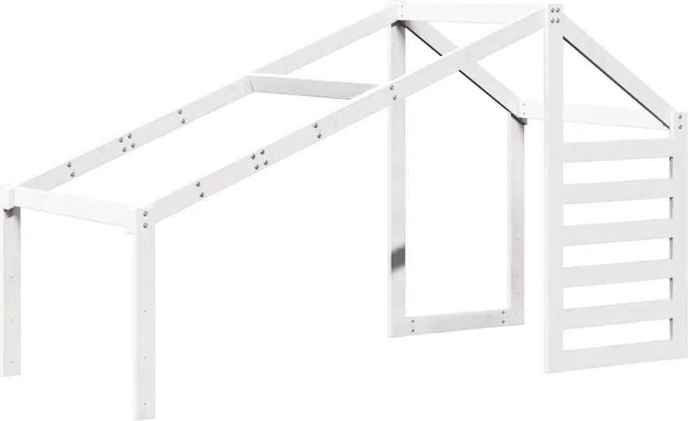 vidaXL fehér tömör fenyőfa gyerekágytető 188 x 97 x 113 cm