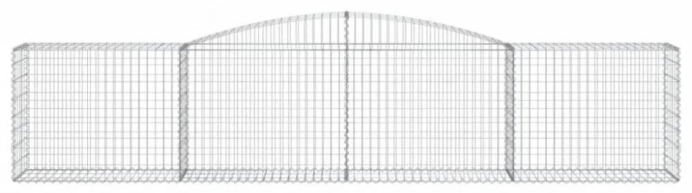 vidaXL 5 db íves horganyzott vas gabion kosár 400x50x80/100 cm