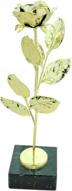 Rózsa Szobor arany csillogás gyönyörű ajándék Rose