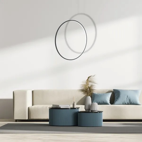 LED csillár SATURNO LED/46W/230V, 80 cm átmérő, IP44, antracit