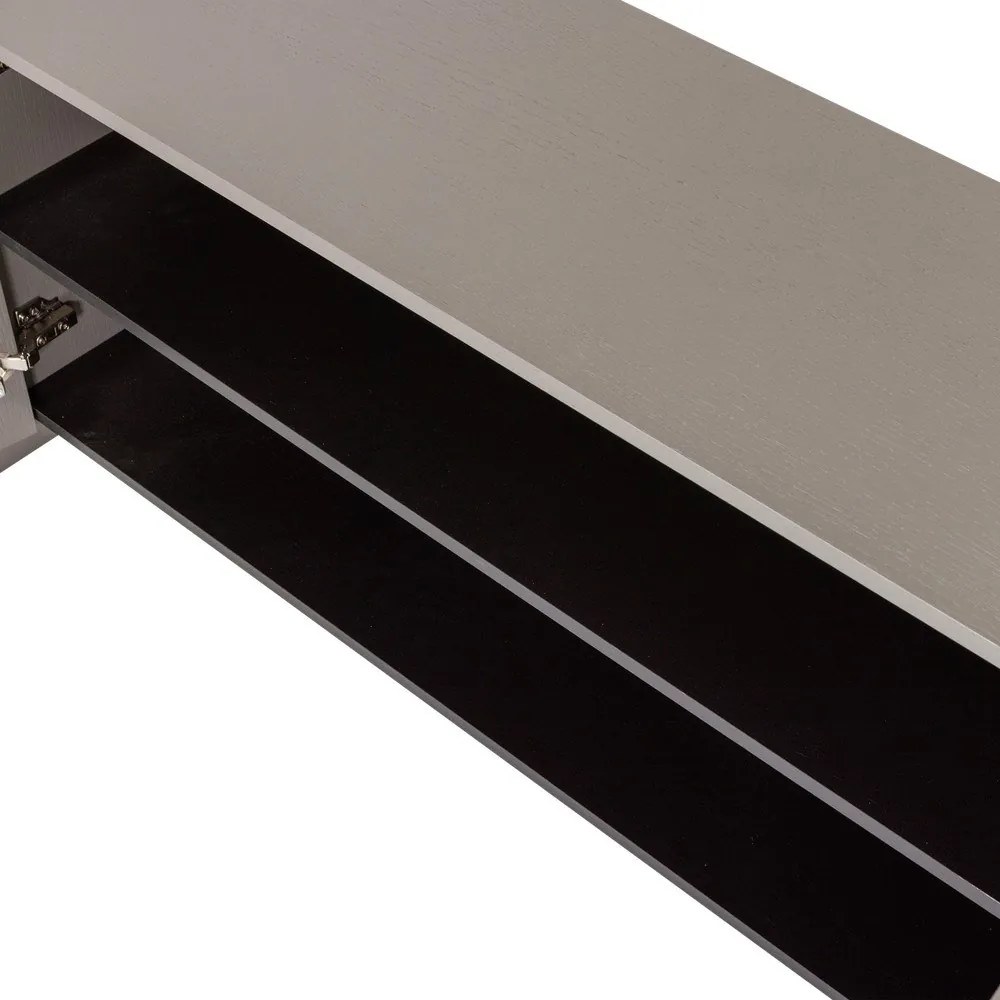 Szürke TV-állvány kőrisfa dekorral 200x53x44 cm Brock – WOOOD